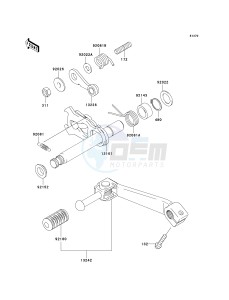 KL 250 G [SUPER SHERPA] (G9F) G9F drawing GEAR CHANGE MECHANISM