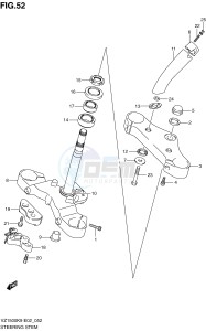 VZ1500 (E2) drawing STEERING STEM