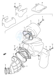 RM125 (E28) drawing AIR CLEANER