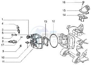 DNA GP EXPERIENCE 50 drawing Cylinder head - Induction pipe