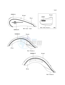 VN 1600 A [VULCAN 1600 CLASSIC] (A6F-A8FA) A8FA drawing DECALS-- BLACK_BLUE- --- A8FA- -