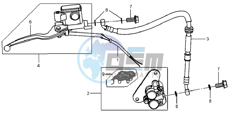 BRAKE CALIPER FOR / BRAKE LEVER / BRAKE LINES