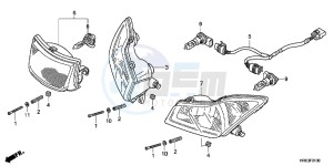 TRX500FED TRX500FE Europe Direct - (ED) drawing HEADLIGHT