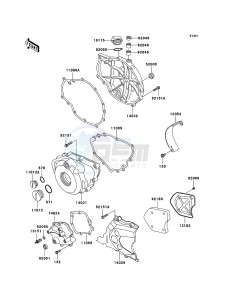 KLE500 KLE500-B1P GB XX (EU ME A(FRICA) drawing Engine Cover(s)