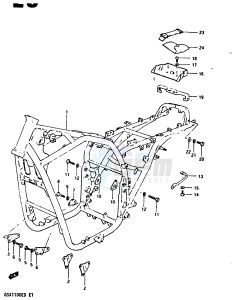 GSX1100 (Z-D) drawing FRAME