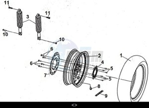 JOYRIDE 300 (LJ30W3-EU) (M3) drawing RR. CAST WHEEL