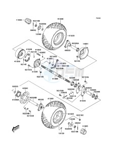 KFX50 KSF50A6F EU drawing Rear Hub