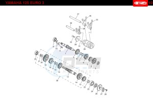 MRX-125-4T-BLUE drawing GEARBOX  EURO3