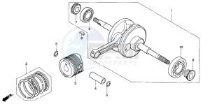 SCV100 LEAD drawing CRANKSHAFT/PISTON