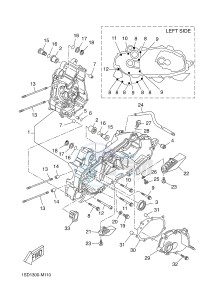 YP400R X-MAX 400 X-MAX (1SDB 1SDB 1SDB) drawing CRANKCASE