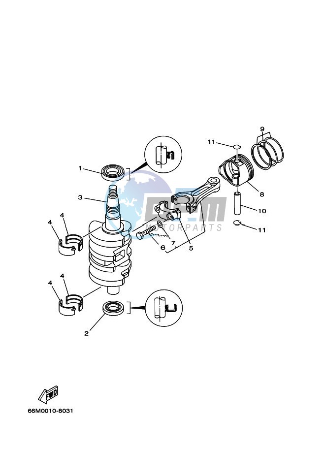 CRANKSHAFT--PISTON