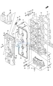 DF 175 drawing Cylinder Head