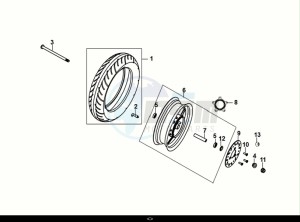 FIDDLE IV 125 (XG12WW-IT) (E5) (M1) drawing FRONT WHEEL