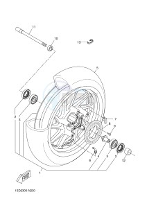 YP400RA X-MAX 400 ABS (1SD2 1SD2 1SD2) drawing FRONT WHEEL