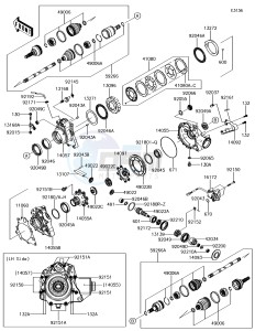 BRUTE FORCE 750 4x4i EPS KVF750HHF EU drawing Drive Shaft-Front