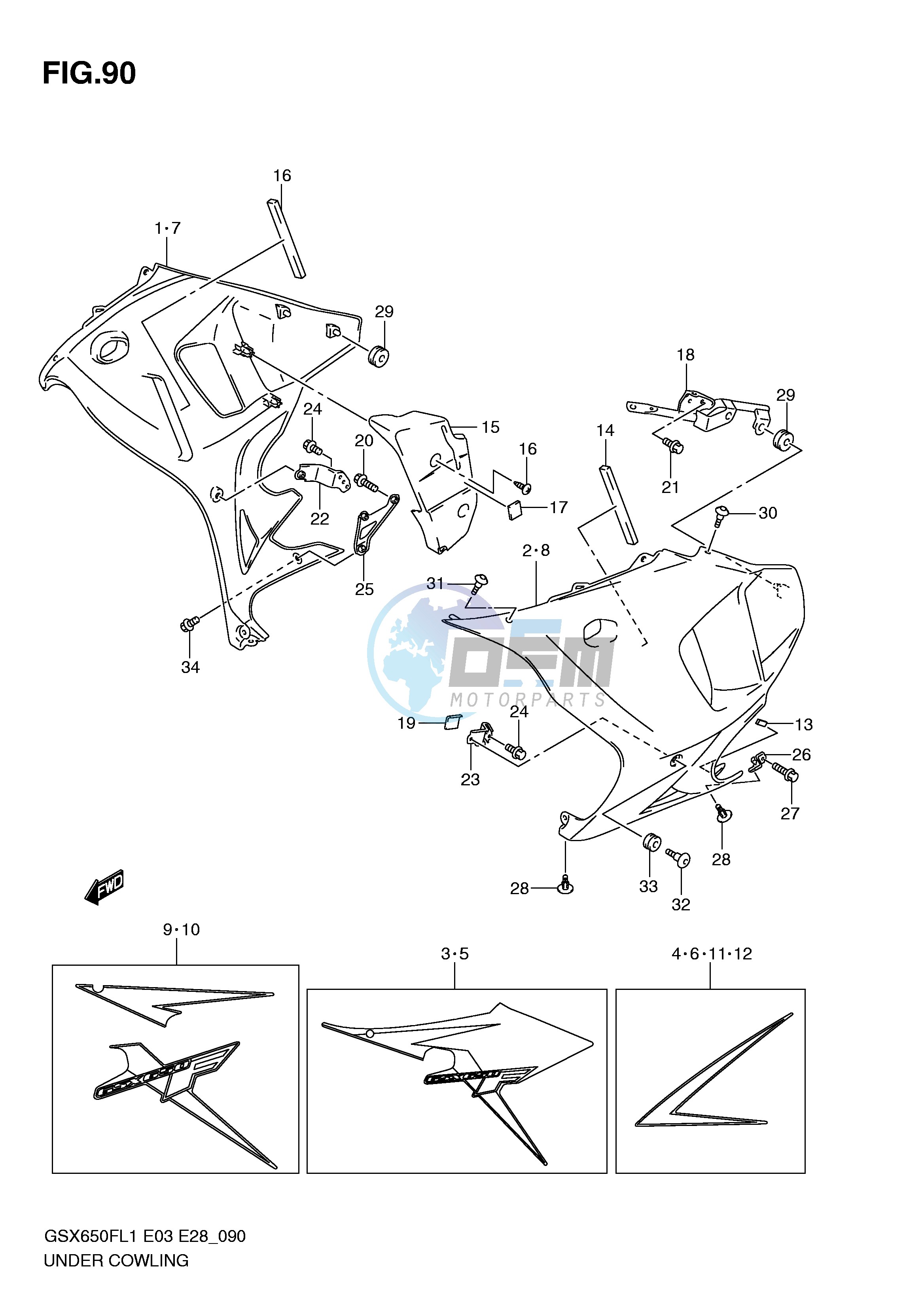 UNDER COWLING (GSX650FL1 E33)