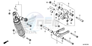 CRF1000DG CRF1000 - Africa Twin - Dual Clutch Europe Direct - (ED) drawing REAR CUSHION