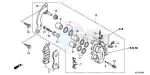 NSC110WHB drawing FRONT BRAKE CALIPER