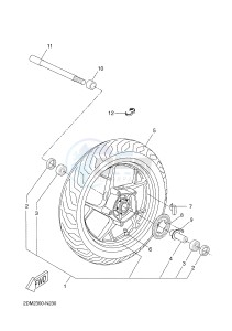 YP125RA (ABS) X-MAX 125 ABS (2DMD 2DMD) drawing FRONT WHEEL