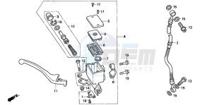 CB250 drawing FRONT BRAKE MASTER CYLINDER