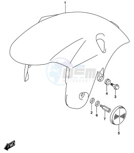 GSX-R1000 ARZ drawing FRONT FENDER (GSX-R1000RZL8 E21)