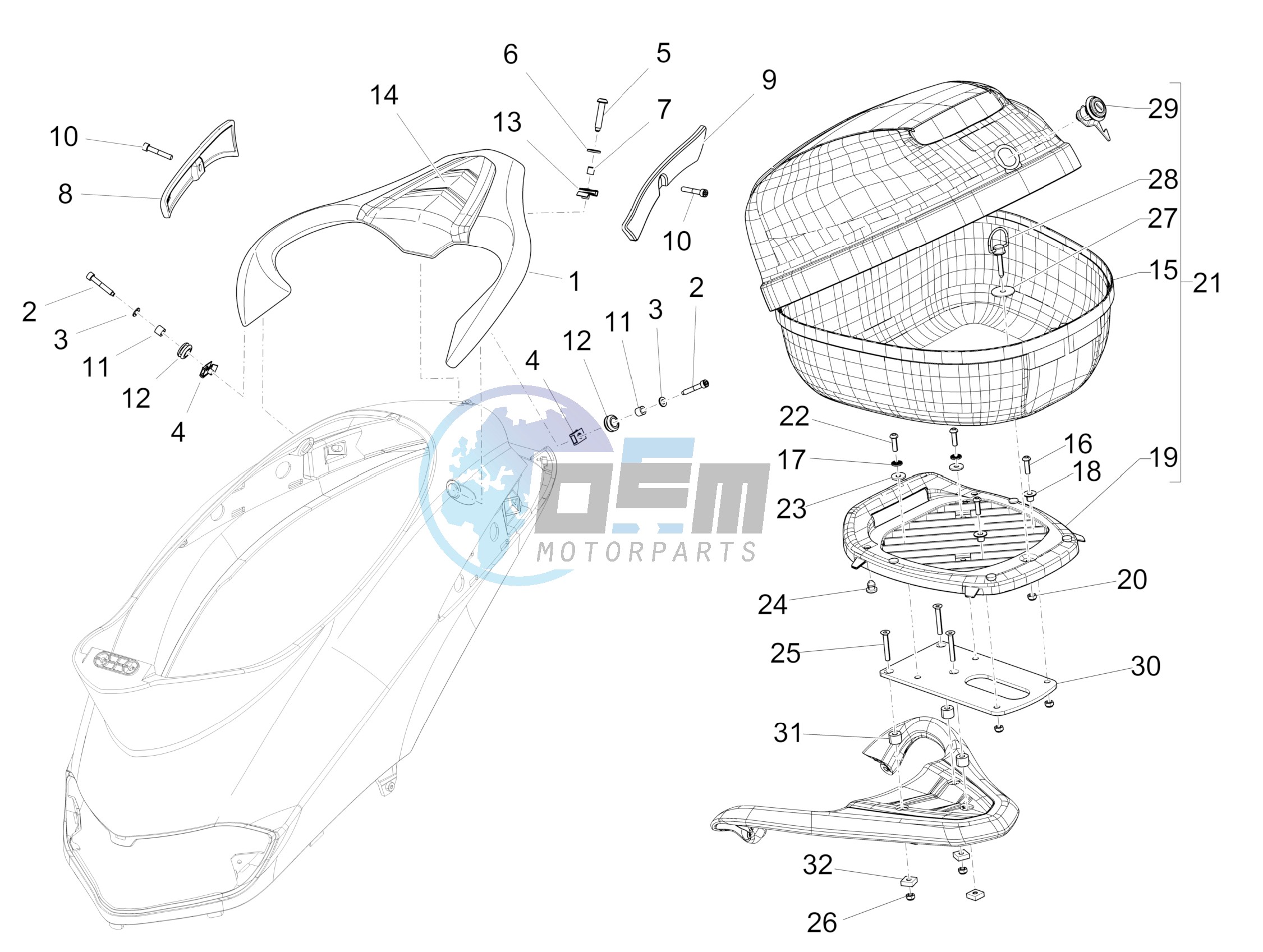 Rear luggage rack