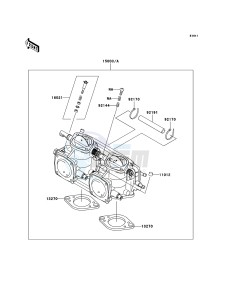 JET SKI 800 SX-R JS800-A3 FR drawing Carburetor