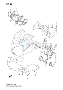 DL650 (E2) V-Strom drawing COWL BODY INSTALLATION PARTS