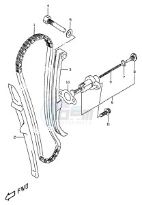 DR350 (V-W-X) drawing CAM CHAIN