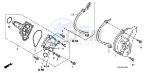 CBR1000RRA Europe Direct - (ED / HRC) drawing WATER PUMP