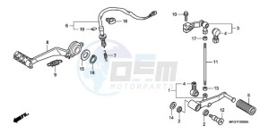 CB600F9 UK - (E / MKH) drawing PEDAL