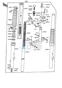 KDX 175 A [KDX175] (A2-A3) [KDX175] drawing FRONT FORK -- 81-82 A2_A3- -