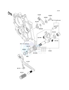 ER 650 A [ER-6N (AUSTRALIAN] (A6F-A8F) A8F drawing GEAR CHANGE MECHANISM