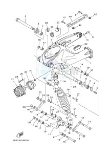 XT1200Z SUPER TENERE ABS (2BSC) drawing REAR ARM & SUSPENSION