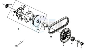 TONIK 50 drawing CLUTCH / V BELT