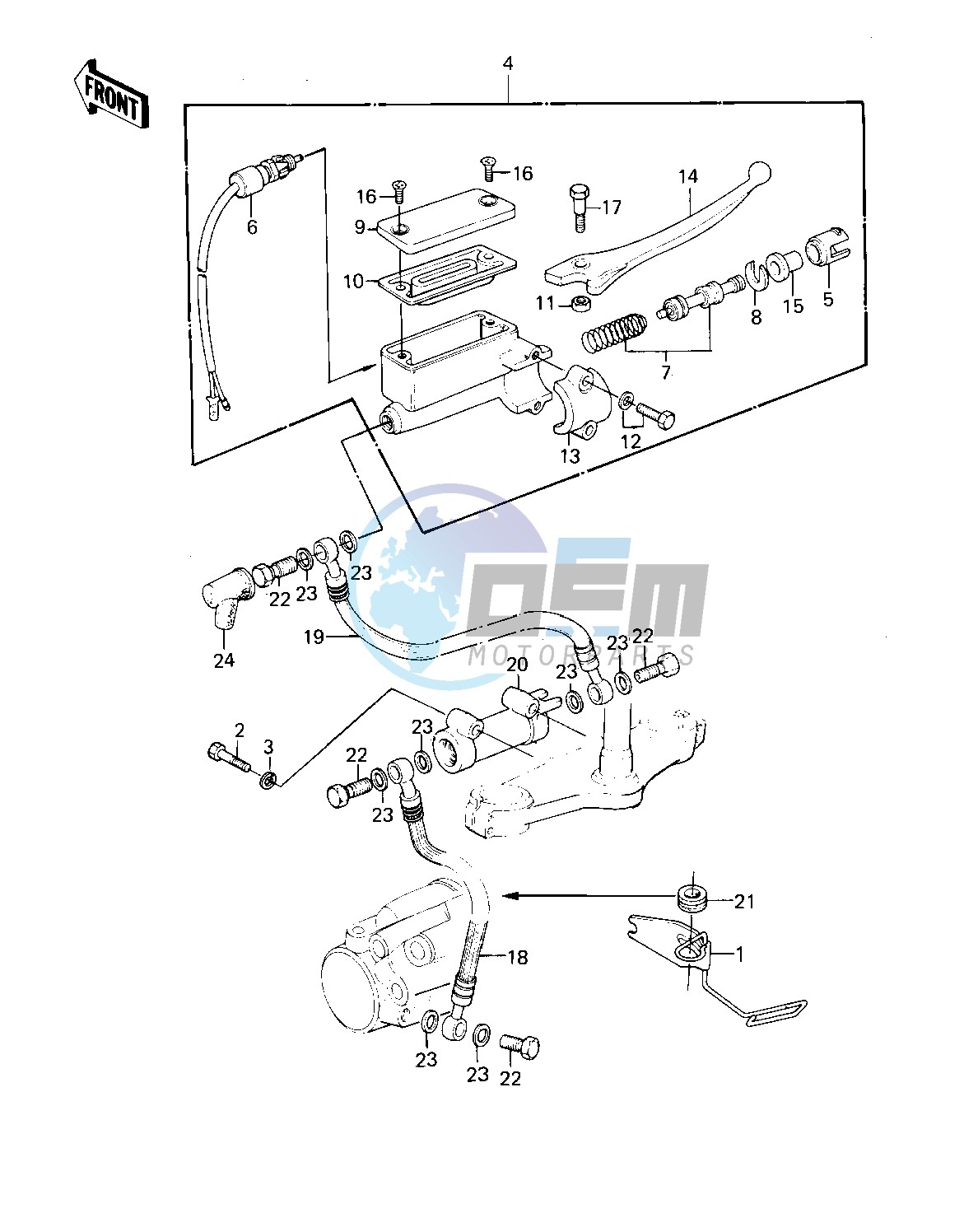 FRONT MASTER CYLINDER -- KZ550-A1- -