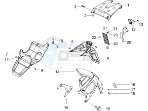 Runner 125 VX 4t SC drawing Rear cover - Splash guard