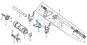 XS-125-K drawing GEAR AXLE