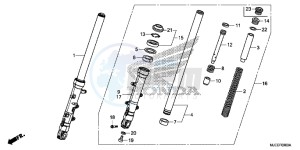 CB650FAH 2ED - (2ED) drawing FRONT FORK