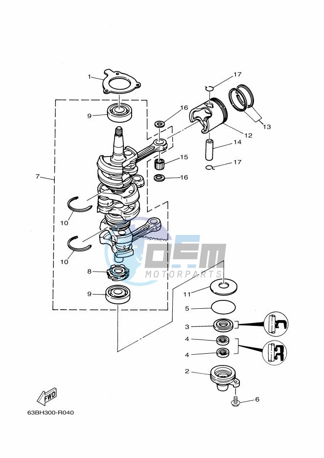 CRANKSHAFT--PISTON