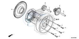 CB1100SAE CB1100 UK - (E) drawing STARTING CLUTCH