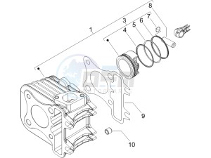 Liberty 50 4T PTT NEXIVE drawing Cylinder-piston-wrist pin unit