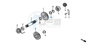 CR250R drawing KICK STARTER SPINDLE