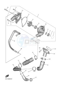 YZF600 R6 (BN6C) drawing WATER PUMP