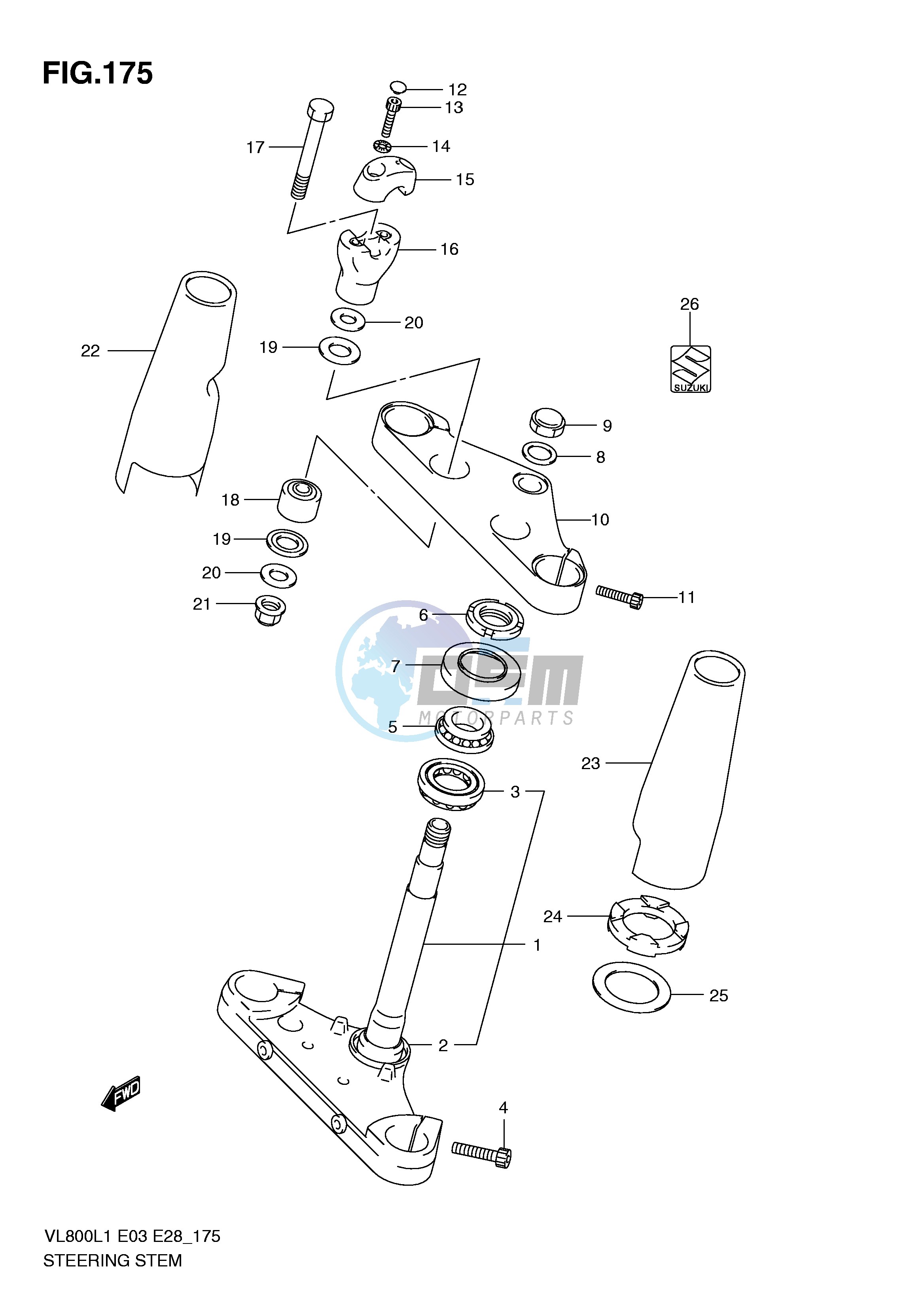 STEERING STEM (VL800L1 E28)