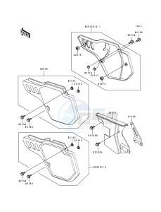 KDX 200 E [KDX200] (E1-E3) [KDX200] drawing SIDE COVER_CHAIN CASE