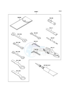 Z750R ZR750NBF FR GB XX (EU ME A(FRICA) drawing Owner's Tools