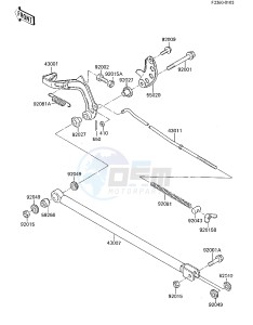 KX 80 E [KX80] (E2-E3) [KX80] drawing BRAKE PEDAL_TORQUE LINK -- 85 KX80-E3- -