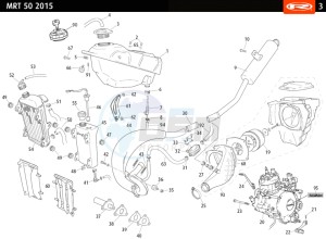 MRT-50-WHITE drawing COMPLETE ENGINE - EXHAUST - FUEL TANK