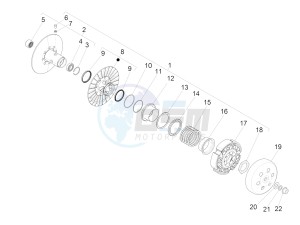 MP3 500 MAXI SPORT-BUSINESS-ADVANCED E4 ABS (EMEA-APAC) drawing Driven pulley